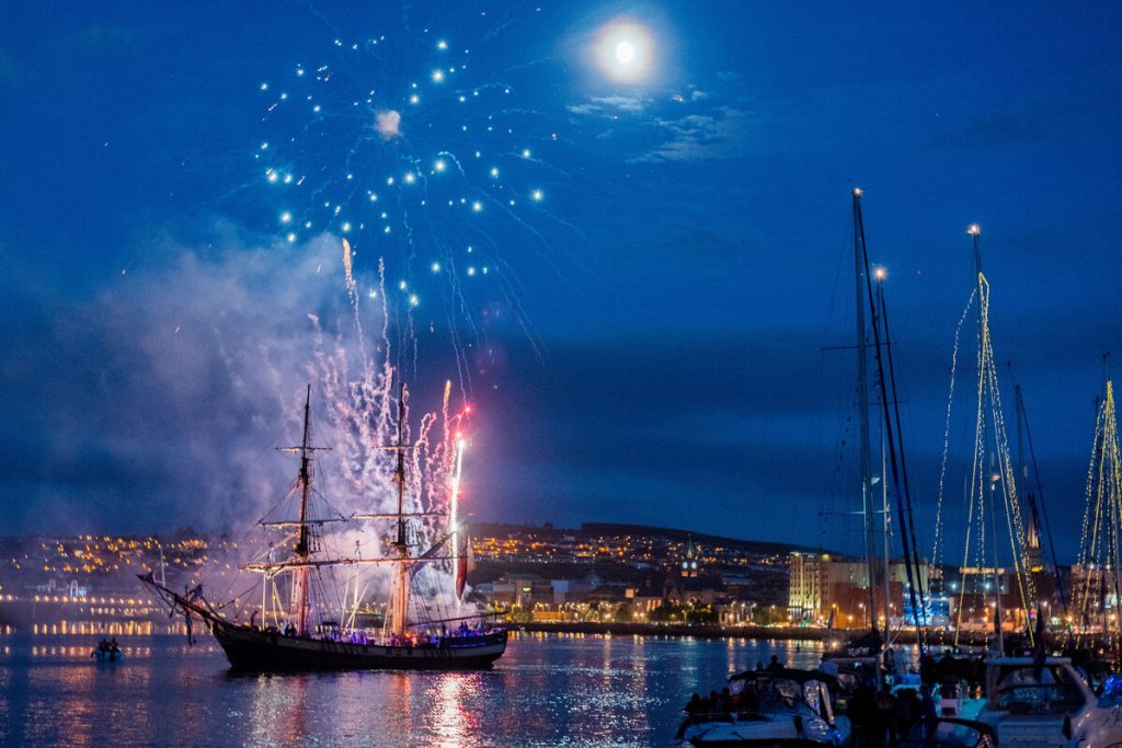 Foyle Maritime Festival fireworks in Derry